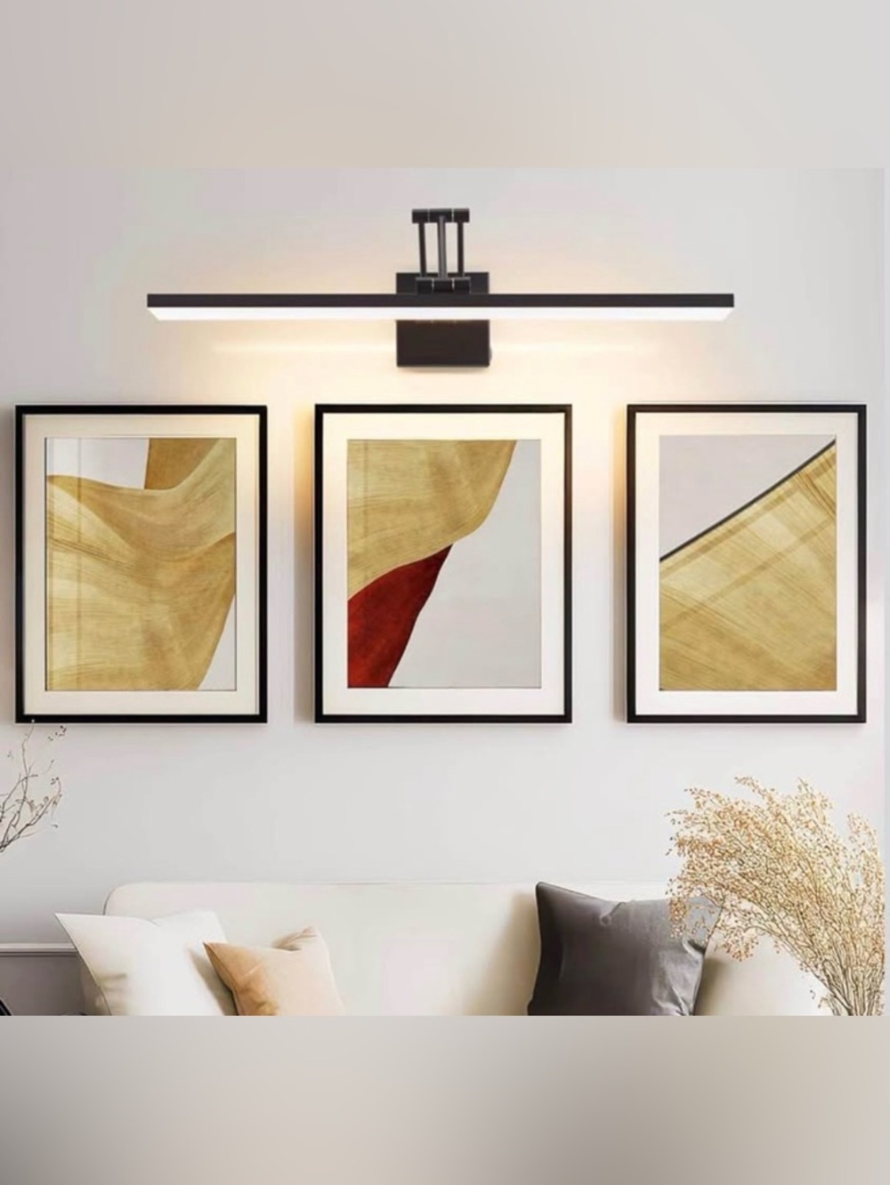 MantoLite 24 LED Vanity Light Dimmable Touch Mirror Wall Light Black